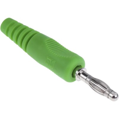 Schutzinger Green Male Banana Plug 4 mm Connector 50V 16A Nickel Plating 1701122-05/RS