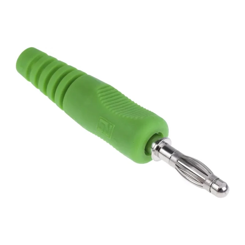 Schutzinger Green Male Banana Plug 4 mm Connector 50V 16A Nickel Plating 1701122-05/RS