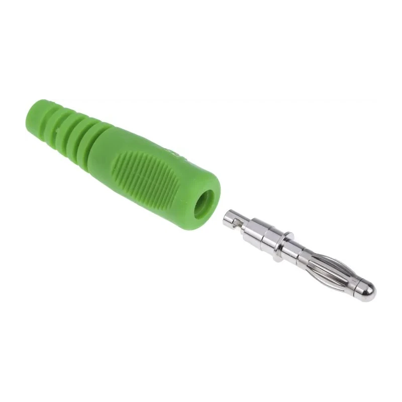 Schutzinger Green Male Banana Plug 4 mm Connector 50V 16A Nickel Plating 1701122-05/RS