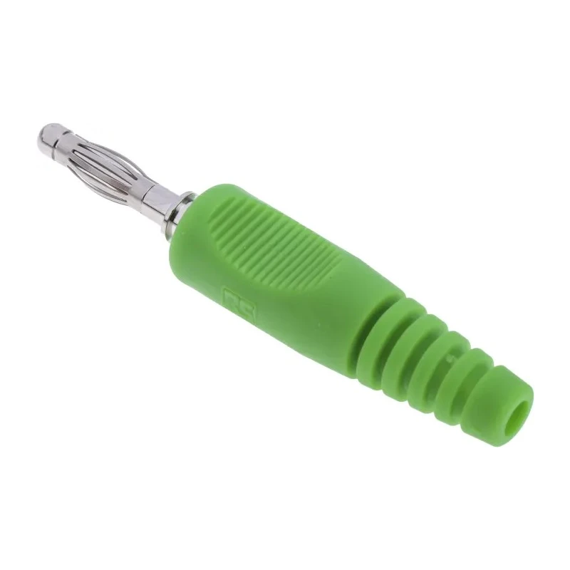 Schutzinger Green Male Banana Plug 4 mm Connector 50V 16A Nickel Plating 1701122-05/RS