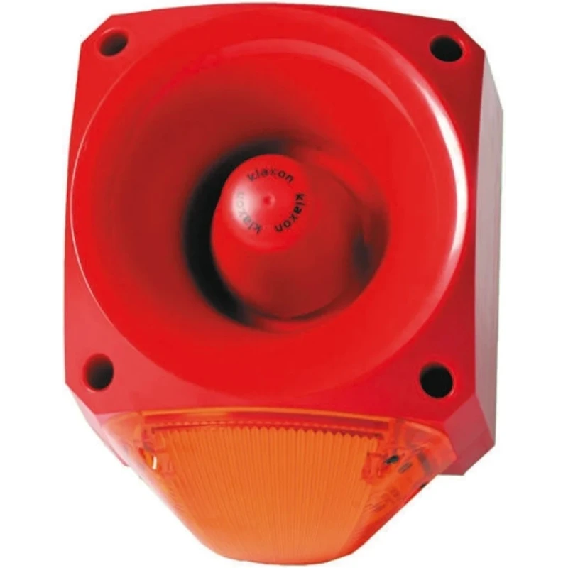 Klaxon PNV Series Red Siren IP66 Rated 24V DC 110 dB Sound Level at 1m 