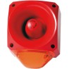 Klaxon PNV Series Red Siren IP66 Rated 24V DC 110 dB Sound Level at 1m