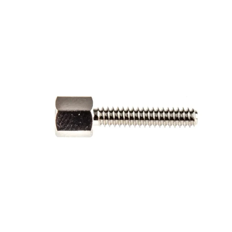 RS PRO Nickel Plated Female D Connector Screw Lock Assembly Brass Silver 13mm Thread 453-892