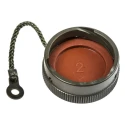 Amphenol Limited 62GB MIL-DTL-26482 Male Dust Cap, Shell Size 18, Zinc Cobalt Plated Aluminium Finish 62GB-812-18