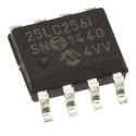 Microchip 256 kB Serial SPI EEPROM, 50 ns Access Time, 8-Pin SOIC Surface Mount 25LC256-I/SN