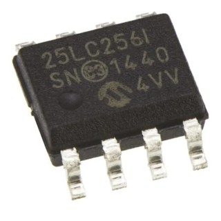 Microchip 256 kB Serial SPI EEPROM, 50 ns Access Time, 8-Pin SOIC Surface Mount 25LC256-I/SN