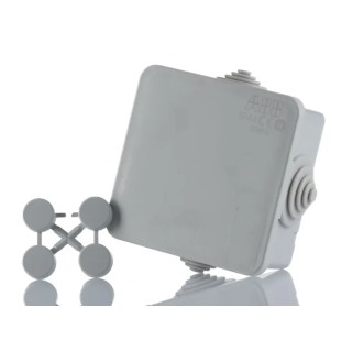 ABB Grey Thermoplastic Polyamide 66 Halogen Free Junction Box IP44 65mm x 65mm x 32mm 00808 M008080000