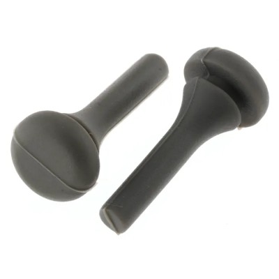 Essentra Anti-Vibration Mount Bump Stop Screw Mount Rubber Foot Black 23.3 mm H BPM-1 GREY