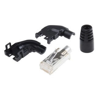 Hirose TM11P Series Shielded Right Angle RJ45 Connector Male Cable Cat3 1 Port 8 Way TM11APA-88P(03)