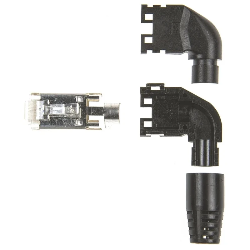 Hirose TM11P Series Shielded Right Angle RJ45 Connector Male Cable Cat3 1 Port 8 Way TM11APA-88P(03)