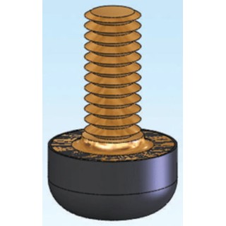 Essentra Anti-Vibration Mount Bump Stop M4 Thread Size 10 kg Compression Load 15.3 mm Height TB-4
