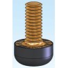 Essentra Anti-Vibration Mount Bump Stop M4 Thread Size 10 kg Compression Load 15.3 mm Height TB-4