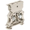 Weidmüller Brown 1-Level Fused DIN Rail Terminal, 6.3A, 500V, Screw Termination, WSI Series 1014000000