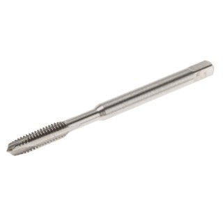 RS PRO Threading Tap, 4 BA Thread, BA Standard, Machine Tap, Spiral Point, HSS, Blue Stream Tempered Finish 455-946