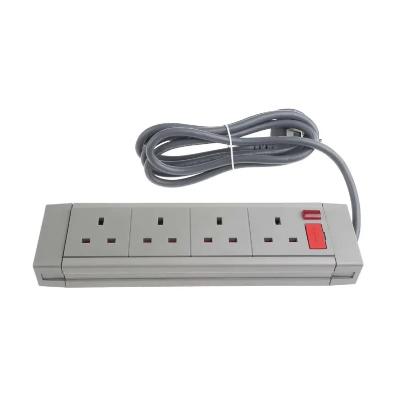 RS PRO 2 m 4 Socket Type G Trailing Socket, 230V AC 13A 455-264