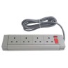 RS PRO 2 m 4 Socket Type G Trailing Socket, 230V AC 13A 455-264