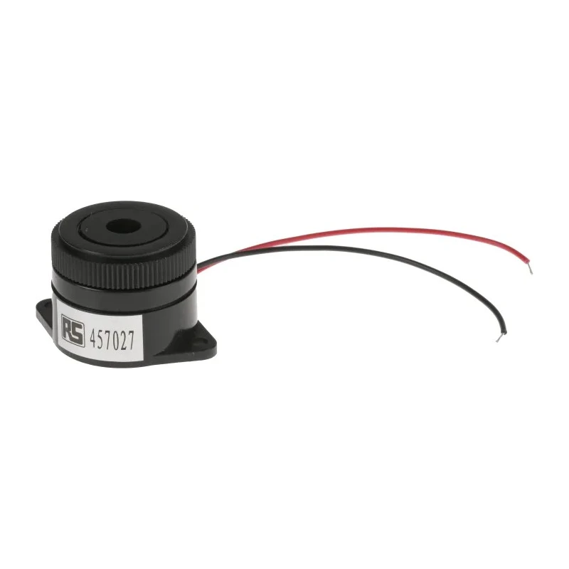 RS PRO 95 dB Panel Mount Continuous Internal 24.5 mm Piezo Buzzer Component 41 mm 1.5 V dc Min 28V dc Max 457-027