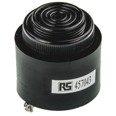 RS PRO 91 dB Panel Mount Fast Pulse Internal 43 mm Piezo Buzzer Component 60 V ac/dc Min 250 V ac/dc Max 457-043