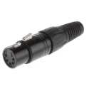 RS PRO Cable XLR Connector, Straight Orientation, 5 Contacts, 7.5A, 250V AC, Female, Zinc Housing, Silver Plated 457-881