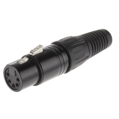 RS PRO Cable XLR Connector, Straight Orientation, 5 Contacts, 7.5A, 250V AC, Female, Zinc Housing, Silver Plated 457-881