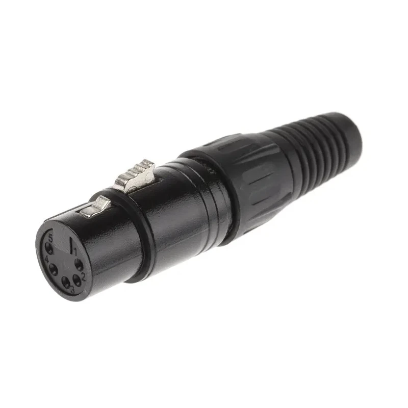 RS PRO Cable XLR Connector, Straight Orientation, 5 Contacts, 7.5A, 250V AC, Female, Zinc Housing, Silver Plated 457-881