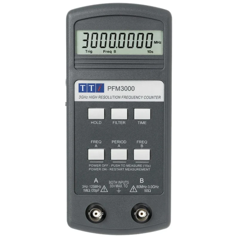 Aim-TTi Frequency Counter, 3 Hz Min, 3 GHz Max, 6 Digits Resolution PFM3000