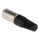 RS PRO Cable XLR Connector, Straight, 250V AC Male, 5 Way, Silver Plating 457-897