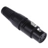 RS PRO 4-Way Straight Cable XLR Connector, Female, 250V AC, Silver Plating 457-885