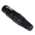 RS PRO 4-Way Straight Cable XLR Connector, Female, 250V AC, Silver Plating 457-885