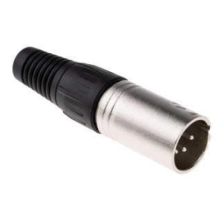 RS PRO Cable XLR Connector, Straight Orientation, 4 Way, 250V AC, Male, Silver Plating 457-908