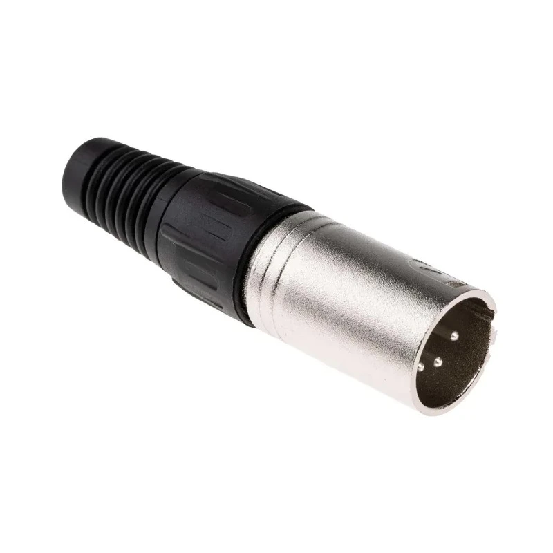 RS PRO Cable XLR Connector, Straight Orientation, 4 Way, 250V AC, Male, Silver Plating 457-908