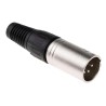 RS PRO Cable XLR Connector, Straight Orientation, 4 Way, 250V AC, Male, Silver Plating 457-908