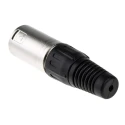 RS PRO Cable XLR Connector, Straight Orientation, 4 Way, 250V AC, Male, Silver Plating 457-908