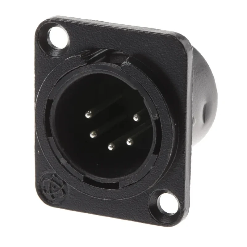 RS PRO Panel Mount Straight Male 5-Way XLR Connector 27mm Length 457-926