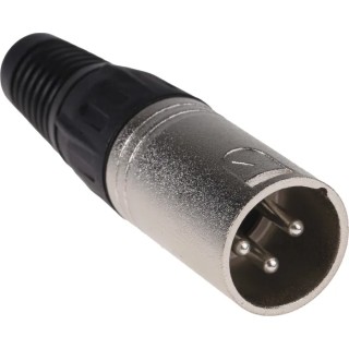 RS PRO Cable XLR Connector, Straight, 250V ac Male, 3 Way, Silver Plating 457-904