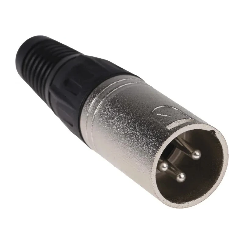 RS PRO Cable XLR Connector, Straight, 250V ac Male, 3 Way, Silver Plating 457-904