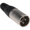 RS PRO Cable XLR Connector, Straight, 250V ac Male, 3 Way, Silver Plating 457-904
