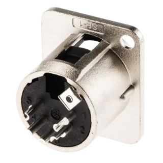 RS PRO Panel XLR Connector Straight Male 5 Way, Panel Mount, 27mm Length 458-030