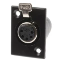 RS PRO Panel XLR Connector, Straight Female, 5 Way, Silver Plating 457-958