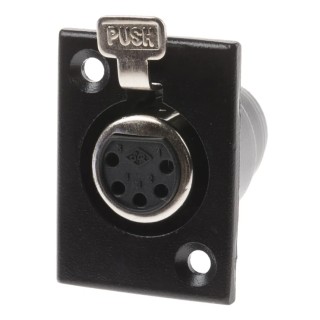 RS PRO Panel XLR Connector, Straight Female, 5 Way, Silver Plating 457-958