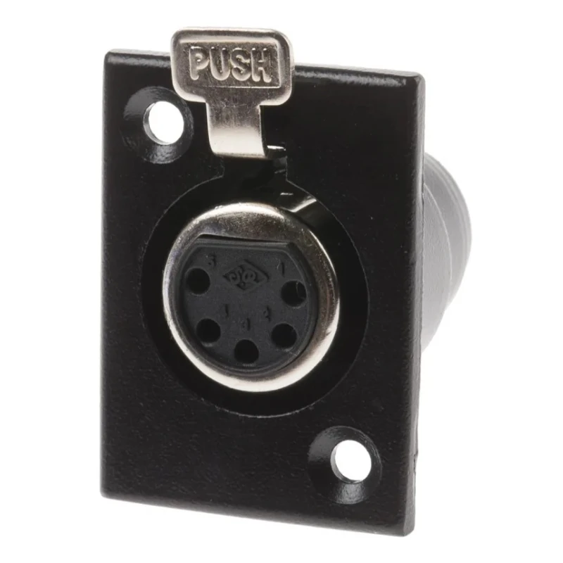 RS PRO Panel XLR Connector, Straight Female, 5 Way, Silver Plating 457-958
