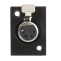 RS PRO Panel XLR Connector, Straight Female, 4 Way, Silver Plating 457-954