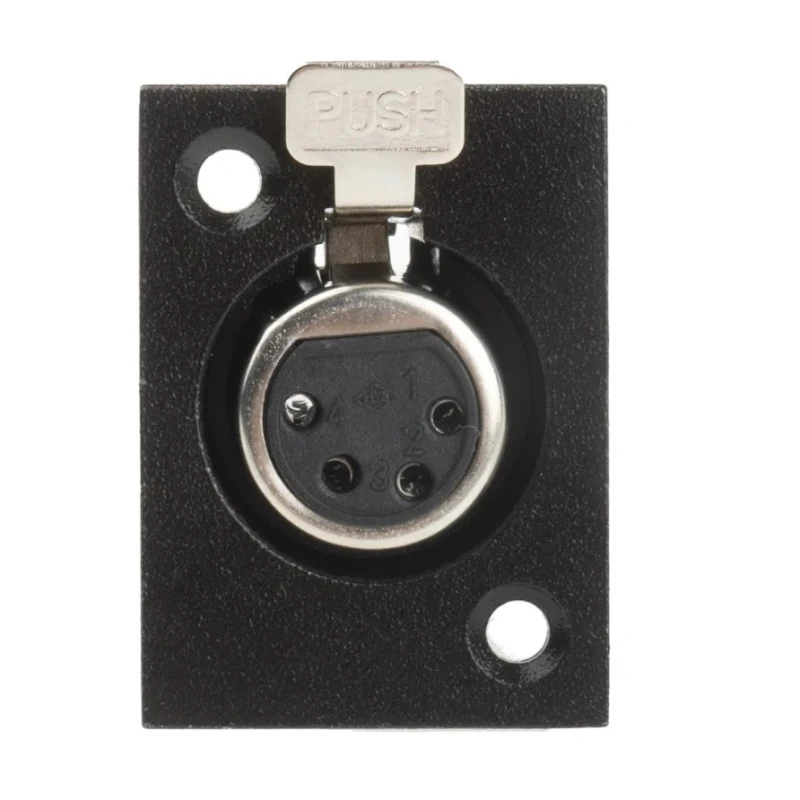 RS PRO Panel XLR Connector, Straight Female, 4 Way, Silver Plating 457-954
