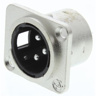 RS PRO Panel XLR Connector, Straight Male, 3 Way 458-036