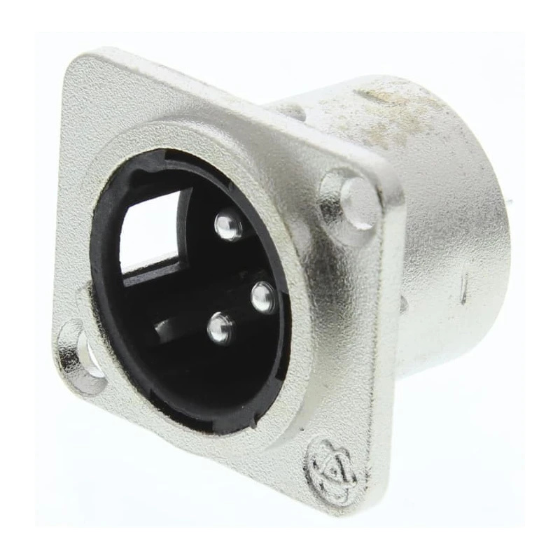 RS PRO Panel XLR Connector, Straight Male, 3 Way 458-036