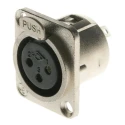 RS PRO Panel XLR Connector, Straight Female, 3 Way 458-042