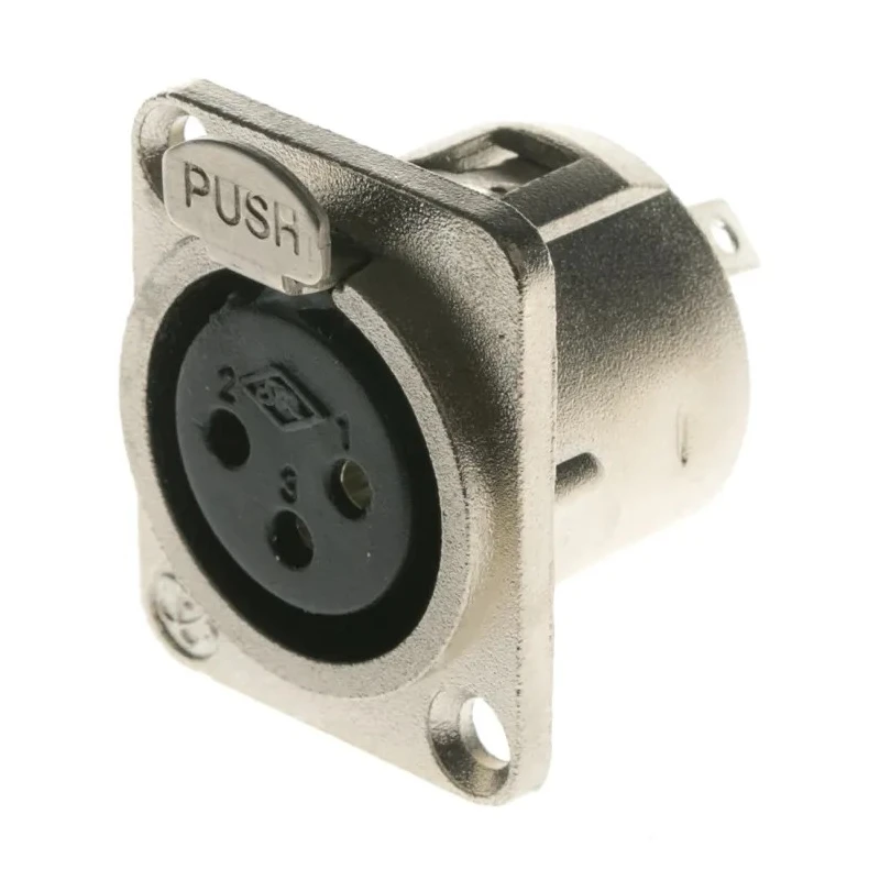 RS PRO Panel XLR Connector, Straight Female, 3 Way 458-042