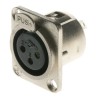 RS PRO Panel XLR Connector, Straight Female, 3 Way 458-042