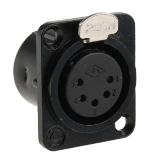RS PRO Panel XLR Connector, Straight Female, 5 Way 457-932