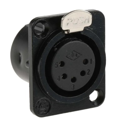RS PRO Panel XLR Connector, Straight Female, 5 Way 457-932